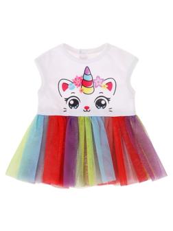 Одежда для кукол 38-43см, платье Caticorn, вешкалка-картон