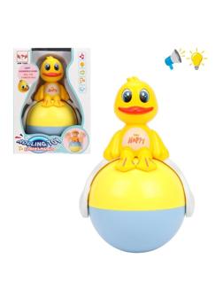 ДЕФЕКТ УПАКОВКИ Неваляшка эл. Утенок, свет, звук, эл.пит. АG13*3 не вх.в
комплект