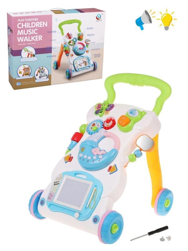 ДЕФЕКТ УПАКОВКИ Каталка, свет, звук, эл.пит. ААх2 не вх.в компл., коробка