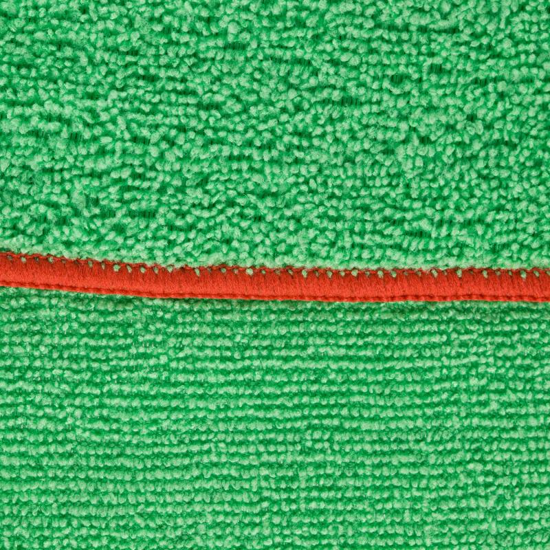 Салфетки хозяйственные из микрофибры 40х50см 220г/м2 зеленый с крас 50шт/уп