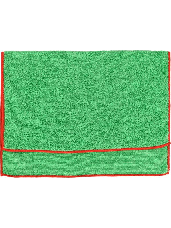 Салфетки хозяйственные из микрофибры 40х50см 220г/м2 зеленый с крас 50шт/уп