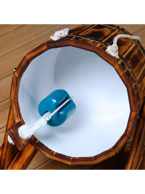 Обливное устройство с пластиковой вставкой 14 л, КЕДР, термодревесина