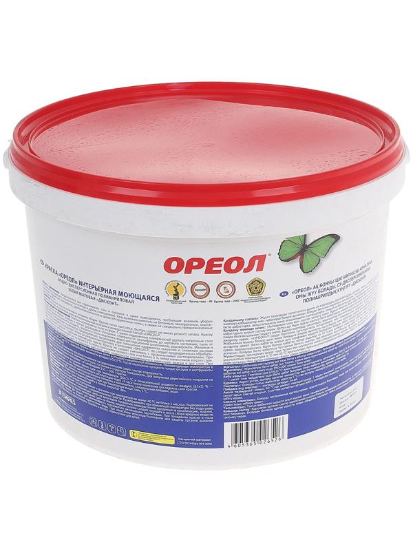 Краска водно-дисперсионная ОРЕОЛ для внутренних работ моющаяся 13,0кг