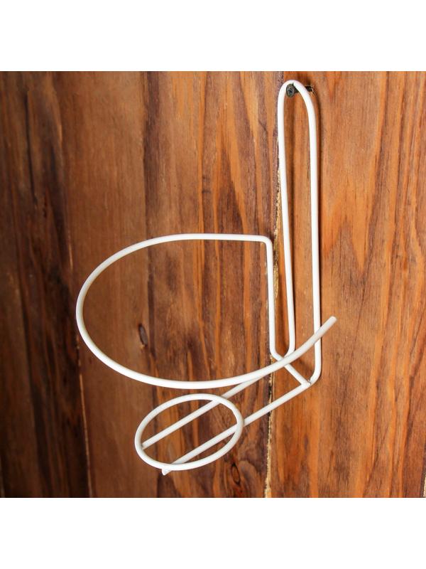 Подвес для кашпо настенный «Одиночка», d = 16 см, белый