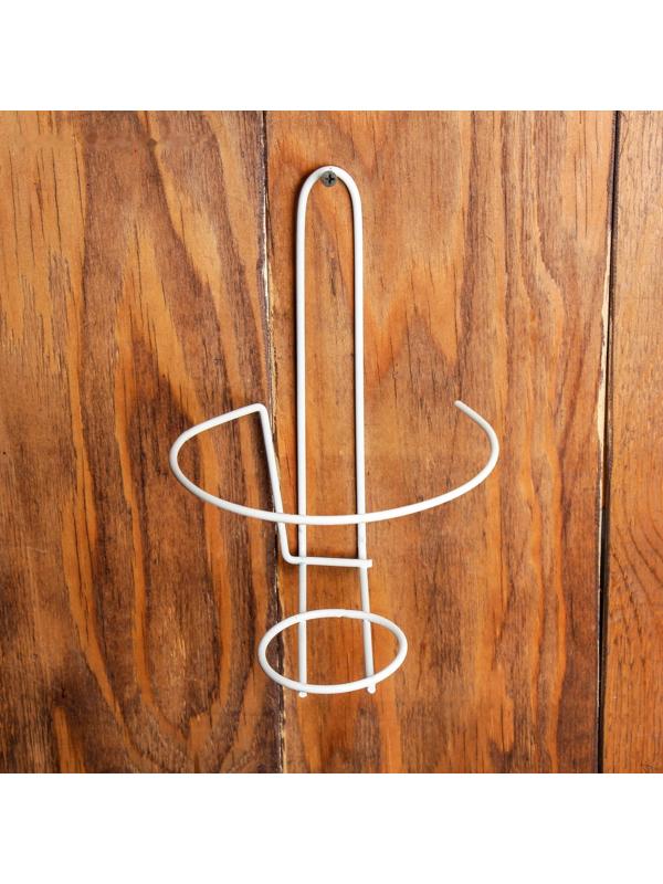 Подвес для кашпо настенный «Одиночка», d = 16 см, белый