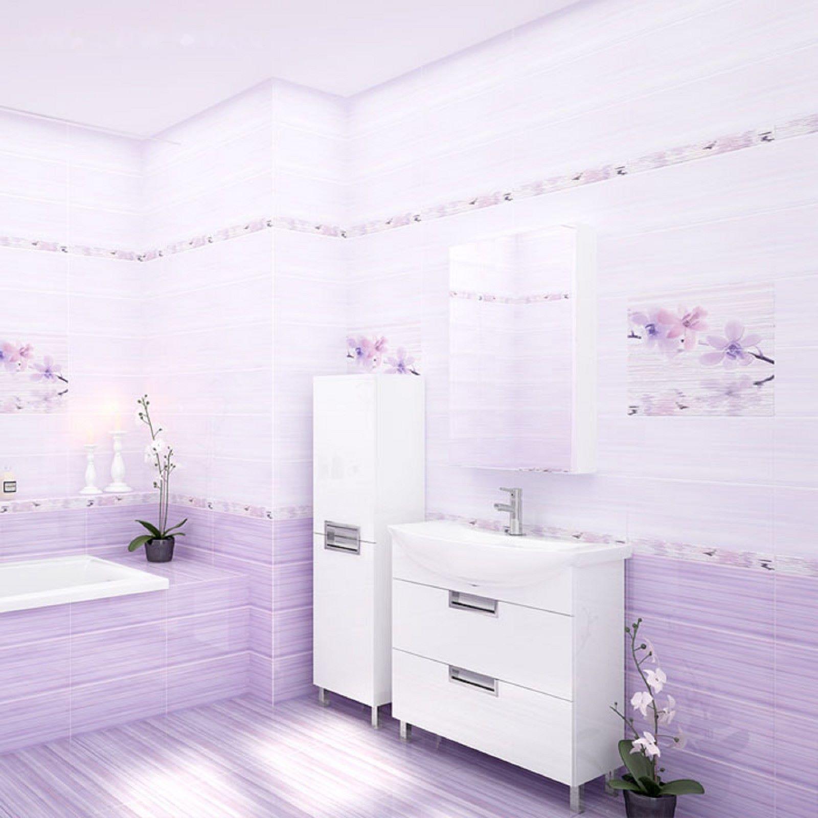 Облицовочная плитка Miracle MCG221D, сиреневая, 200х440 мм (1,05 м.кв)