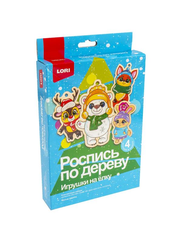 Набор для творчества роспись по дереву елоч.игрушки Милые зверята Фнн-045