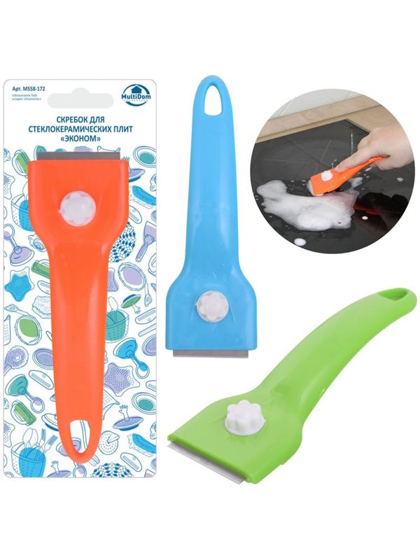 Скребок для стеклокерамики «Эконом», цвет МИКС