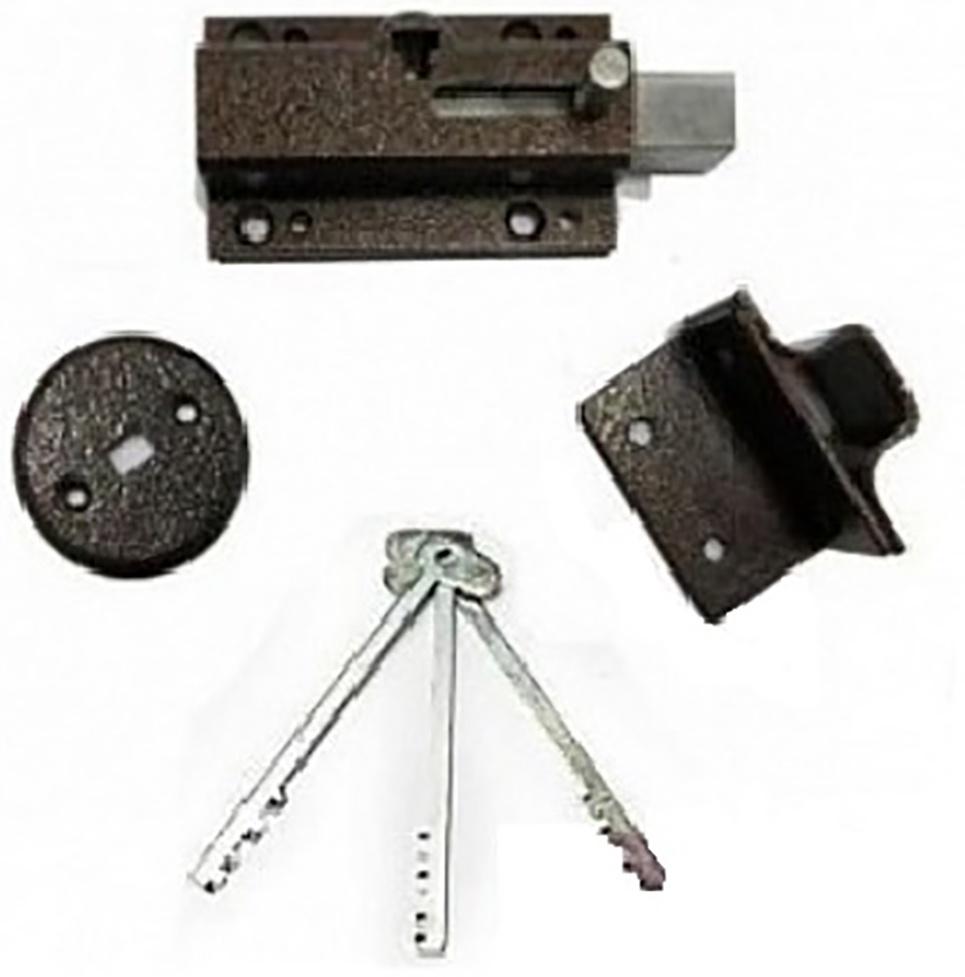 Замок накладной Avers ЗРН-5С40, реечный, 90 × 55 × 21 мм, 3 ключа