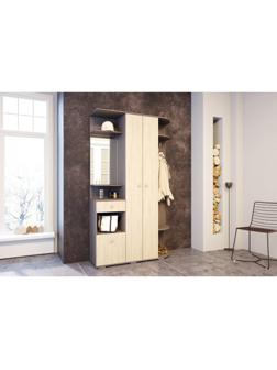 Прихожая Виза, 1200х354х2032, Ясень шимо светлый/Ясень шимо темный