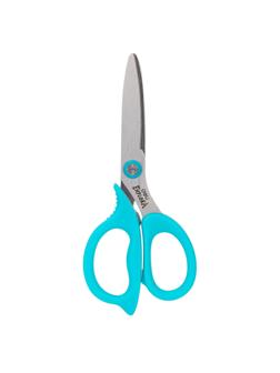 Ножницы детские Deli Explora E77755-BLUE 135мм, сталь, ассимм ручки,голубой
