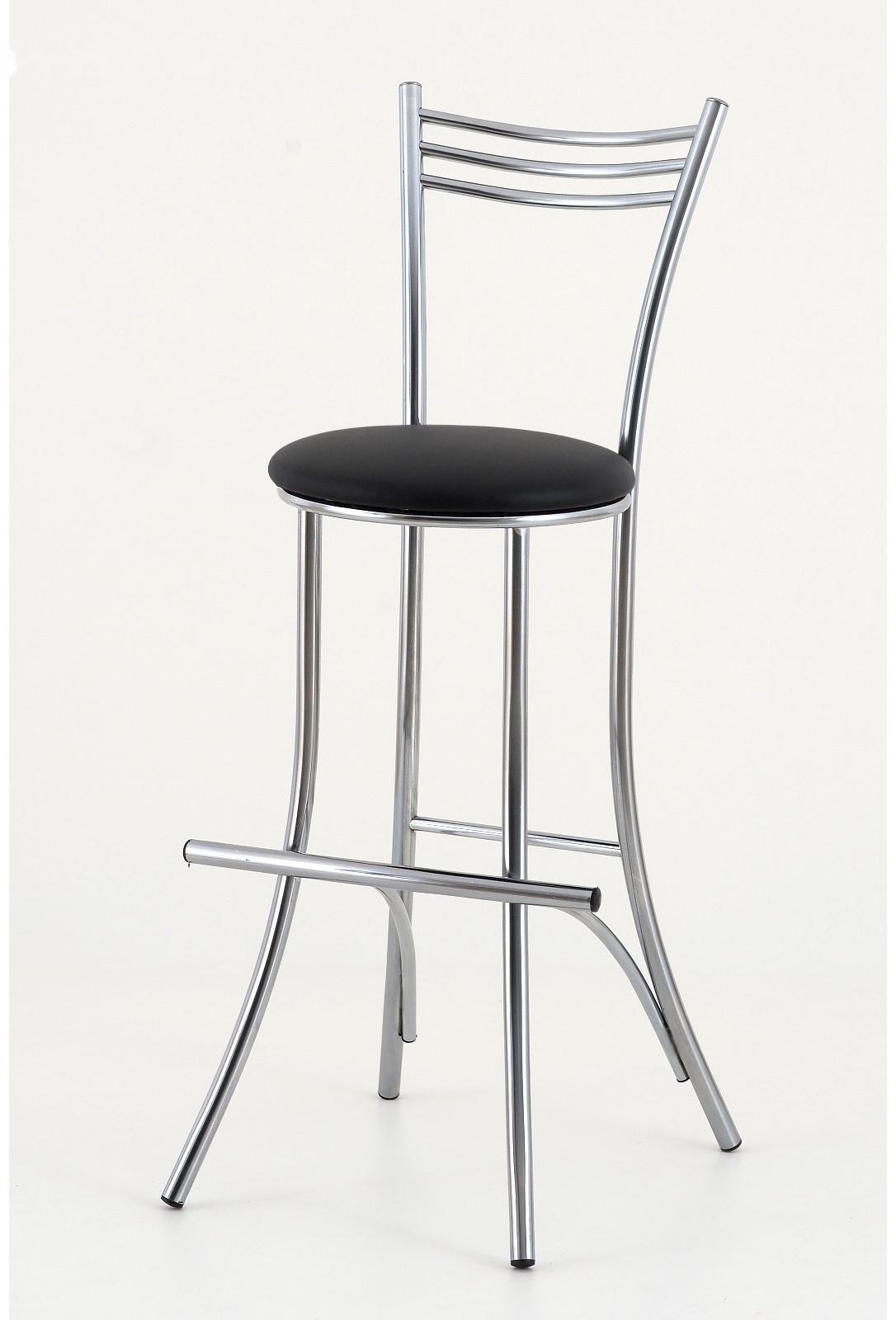 Стул барный «Увертюра», хром, цвет чёрный