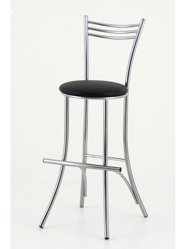 Стул барный «Увертюра», хром, цвет чёрный