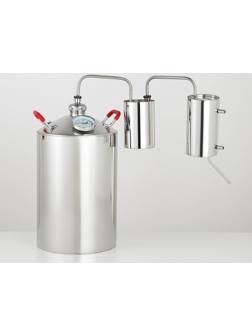 Дистиллятор «Разборный», 12 л, горло 40 мм, с термометром, ручки МИКС дерево/металл