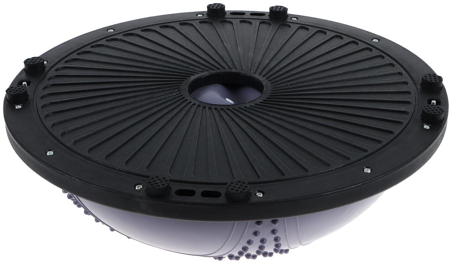 Полусфера BOSU гимнастическая ONLYTOP, массажная, с насосом, 58х25 см, цвет серый