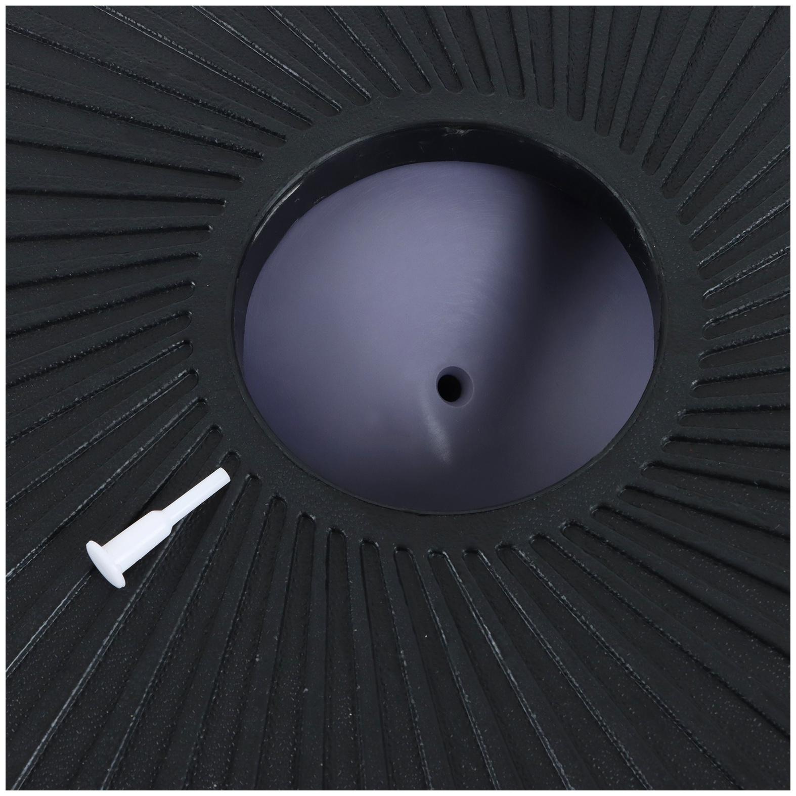 Полусфера BOSU гимнастическая ONLYTOP, массажная, с насосом, 58х25 см, цвет серый