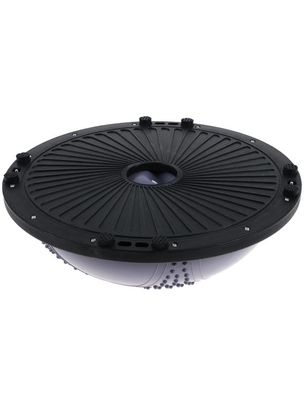 Полусфера BOSU гимнастическая ONLYTOP, массажная, с насосом, 58х25 см, цвет серый