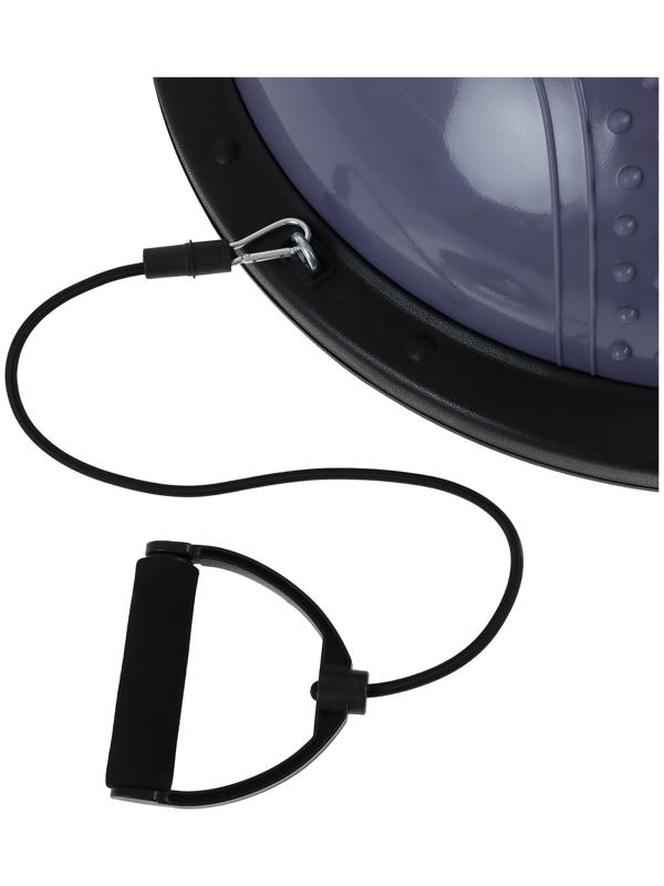 Полусфера BOSU гимнастическая ONLYTOP, массажная, с насосом, 58х25 см, цвет серый