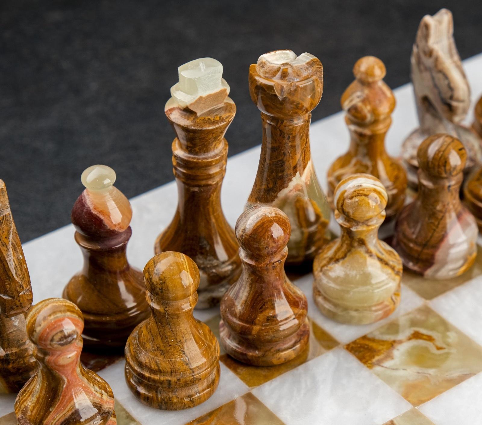 Шахматы «Элит», доска 30х30 см, оникс