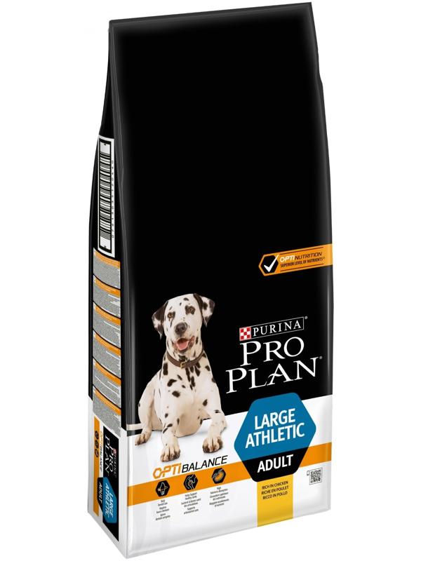 Сухой корм PRO PLAN для собак крупных пород атлетического телосложения, курица, 14 кг