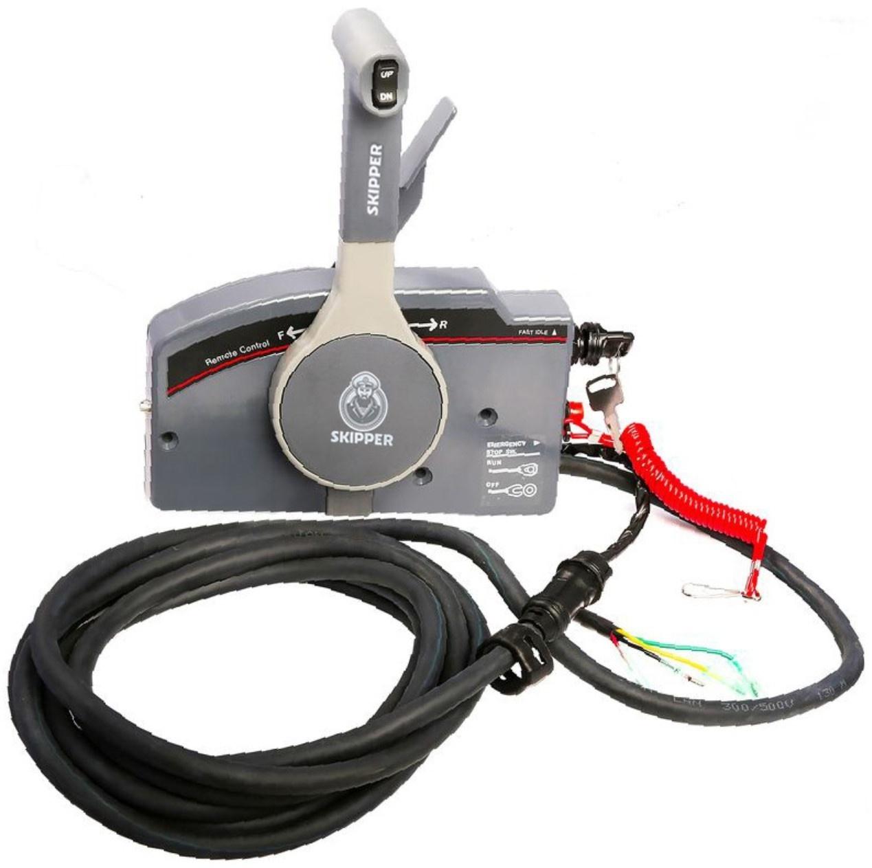 Пульт ДУ Yamaha 703, с кнопкой гидроподъема, тянет газ, OEM 703-48272-12-00