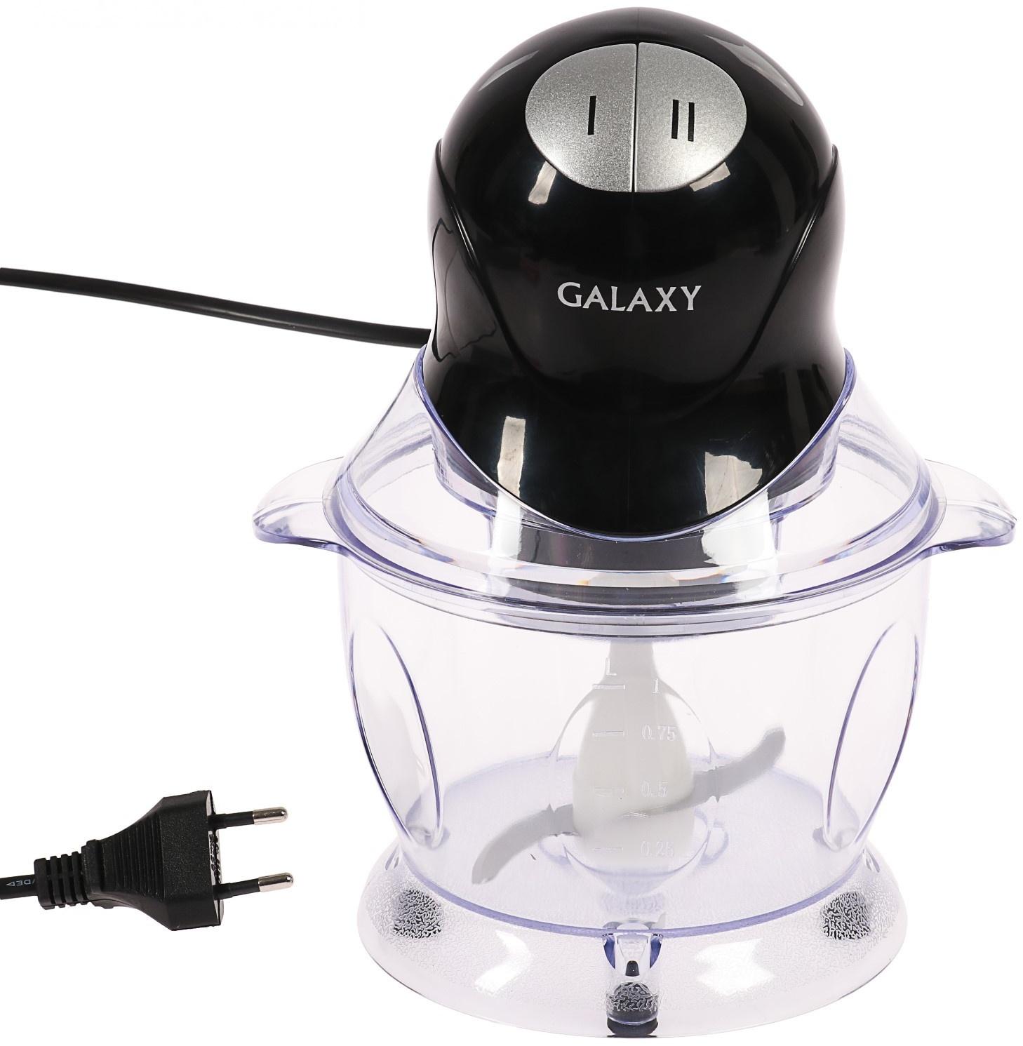 Измельчитель Galaxy GL 2351, пластик, 400 Вт, 1 л, чёрный