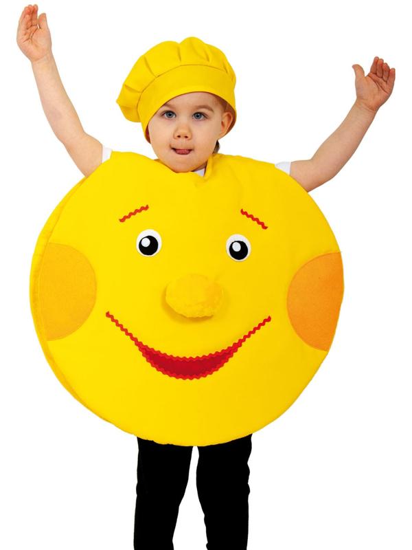 Карнавальный костюм «Колобок», накидка, колпак, рост 98-122 см