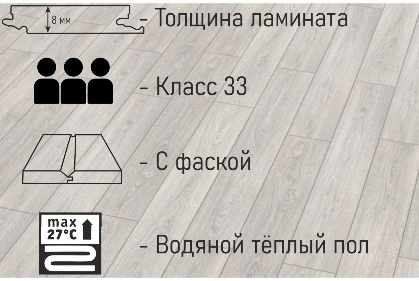 Ламинат Synchro-Tec Дуб Регуляр, 33 класс, 8 мм, 2,13 м2
