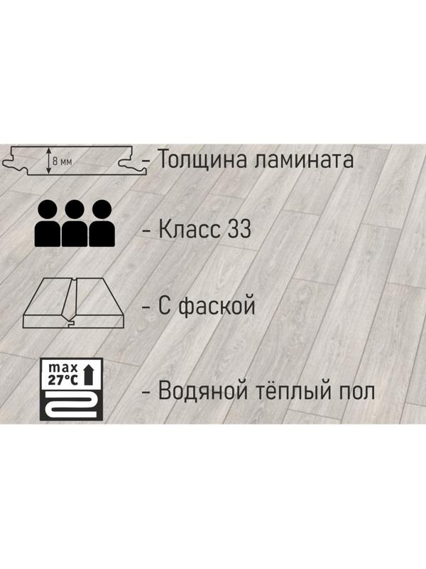 Ламинат Synchro-Tec Дуб Регуляр, 33 класс, 8 мм, 2,13 м2