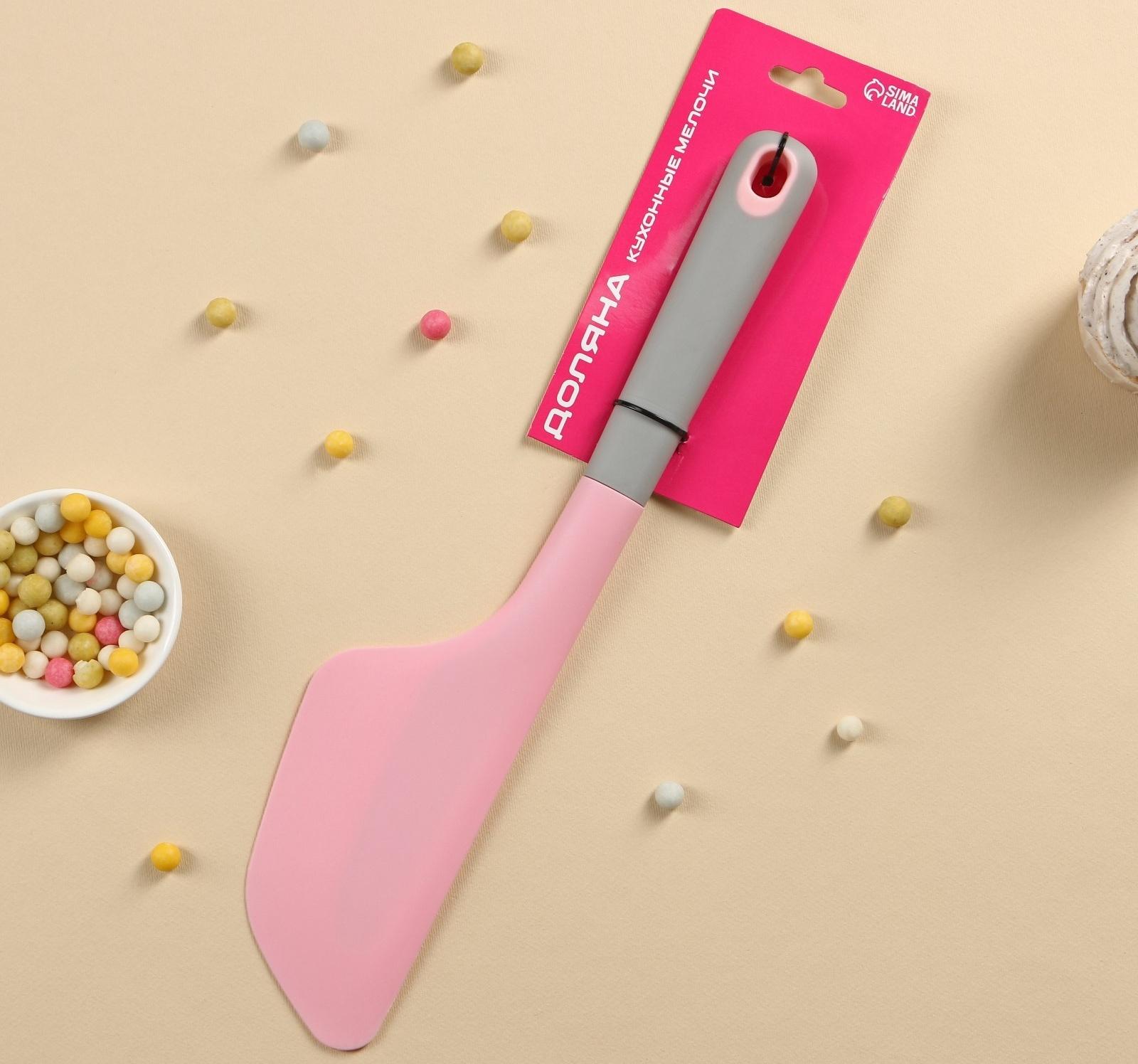 Шпатель силиконовый Доляна «Честер», 34×7,5×2 см, цвет МИКС