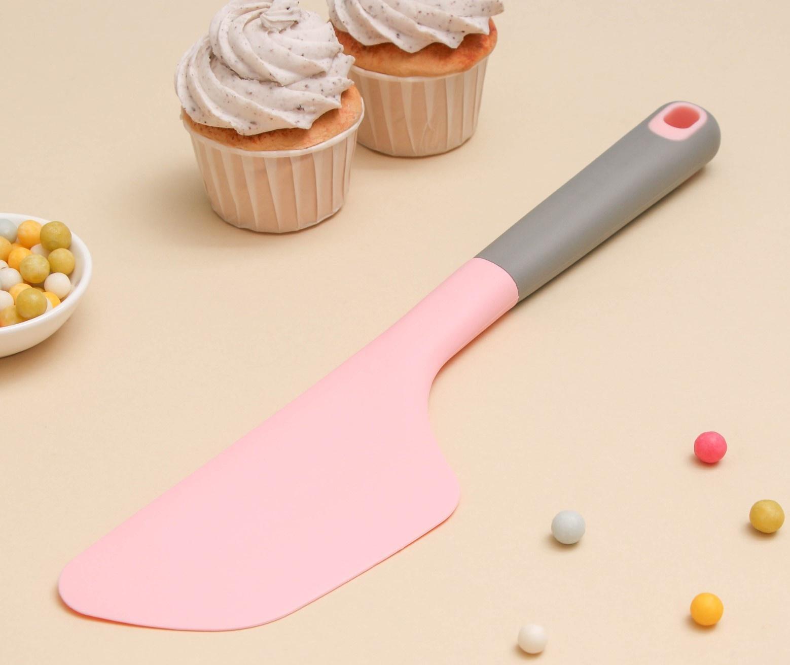 Шпатель силиконовый Доляна «Честер», 34×7,5×2 см, цвет МИКС