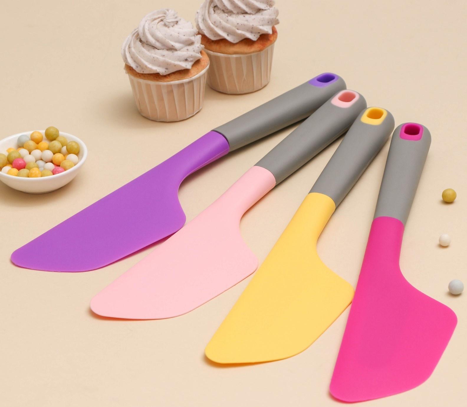 Шпатель силиконовый Доляна «Честер», 34×7,5×2 см, цвет МИКС