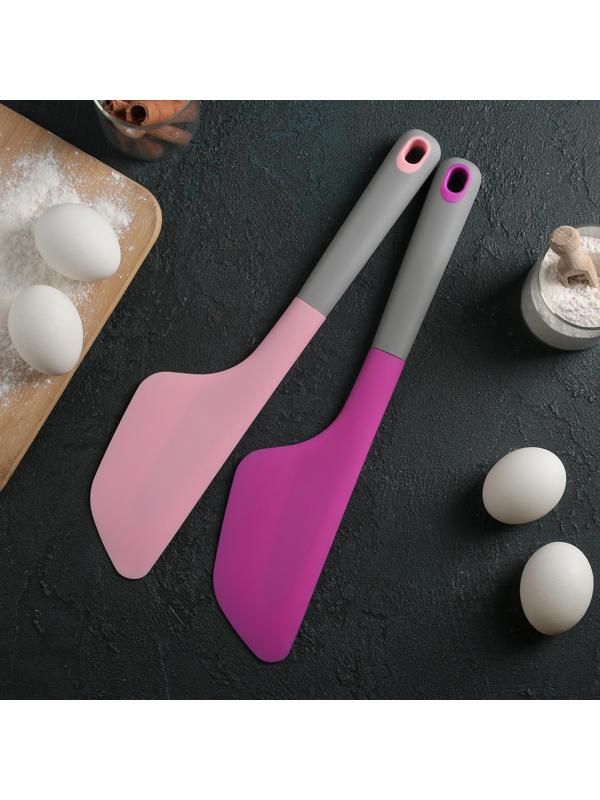 Шпатель силиконовый Доляна «Честер», 34×7,5×2 см, цвет МИКС