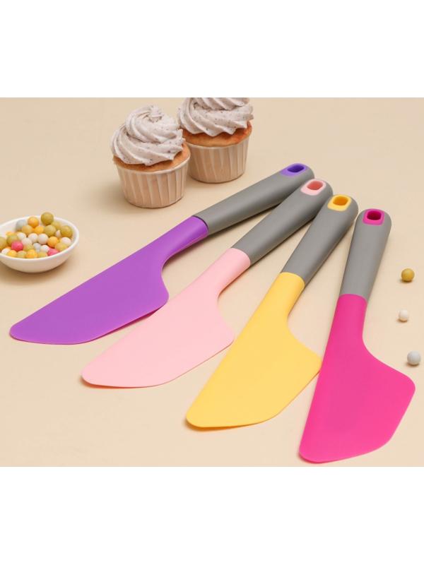 Шпатель силиконовый Доляна «Честер», 34×7,5×2 см, цвет МИКС