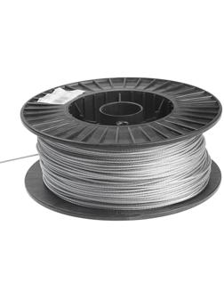 Трос стальной ТУНДРА krep, структура 6х7+FC, 3 мм, в катушке 200 м