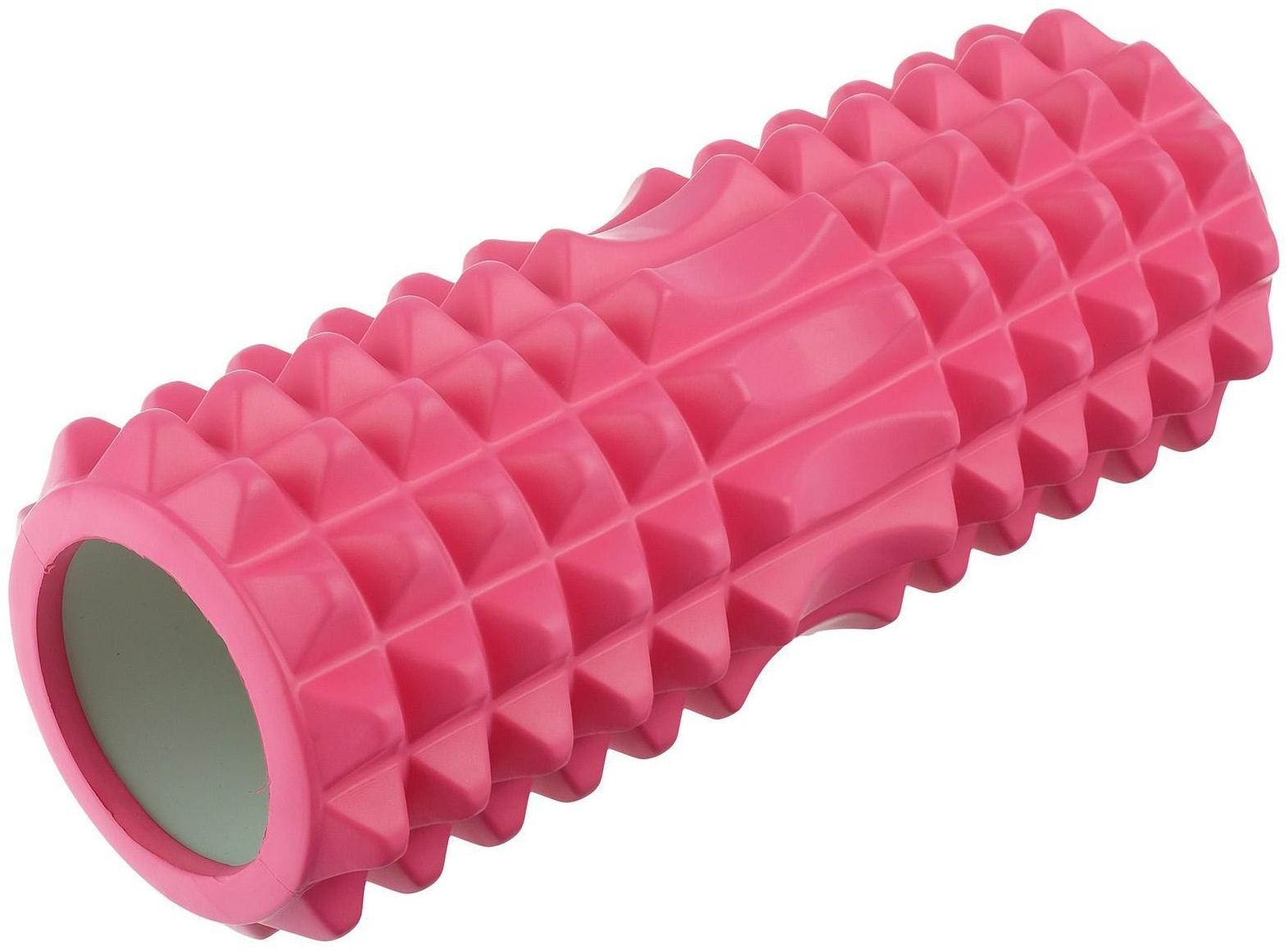 Роллер для йоги Sangh, массажный, 33х10 см, цвет розовый