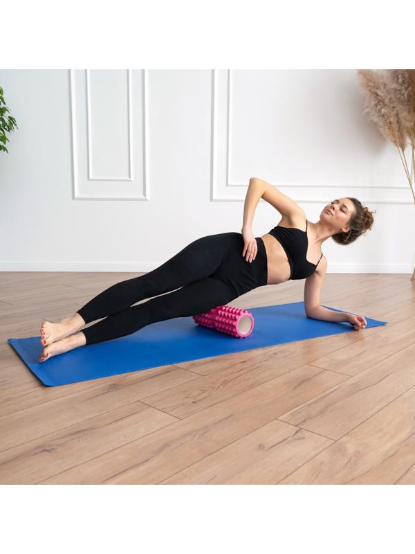 Роллер для йоги Sangh, массажный, 33х10 см, цвет розовый