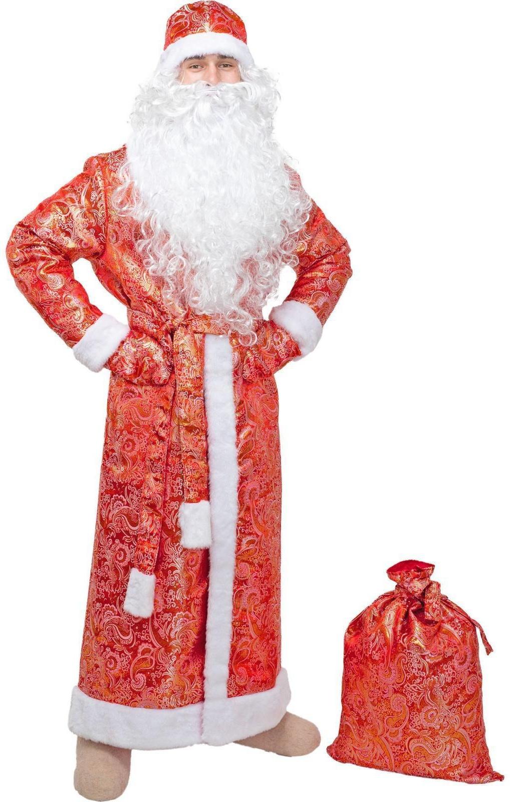 Карнавальный костюм «Дед Мороз», парча, р. 56-58