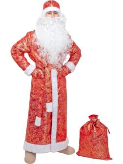 Карнавальный костюм «Дед Мороз», парча, р. 56-58