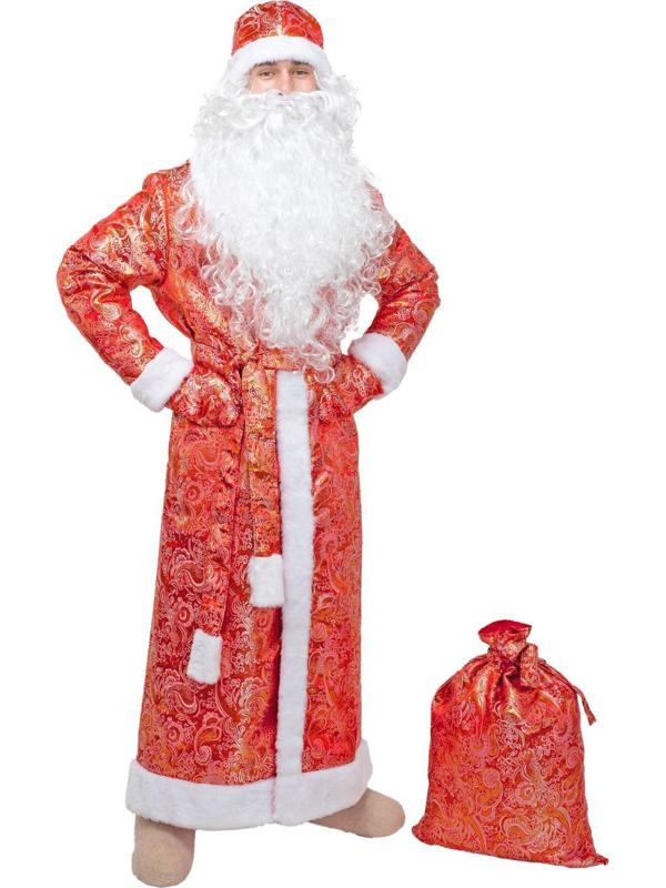 Карнавальный костюм «Дед Мороз», парча, р. 56-58