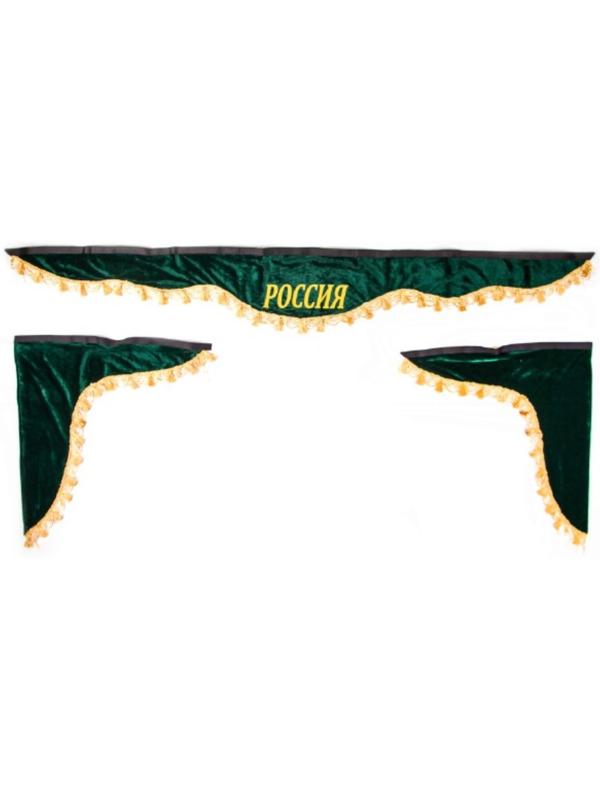 Ламбрекен лобового стекла со шторками Skyway 180см/60х60 см, 