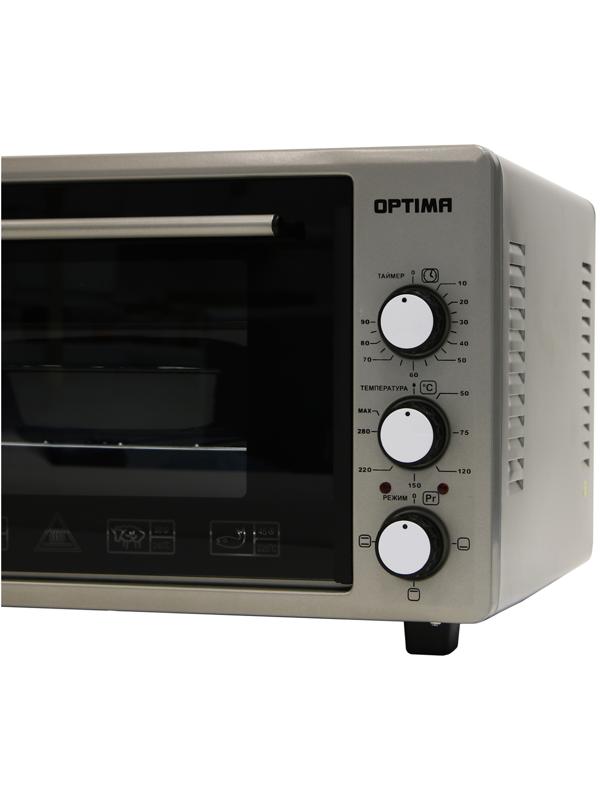 Мини-печь OPTIMA OF-36G, 1300 Вт, 36 л, таймер, 2 противня, ярко-серая