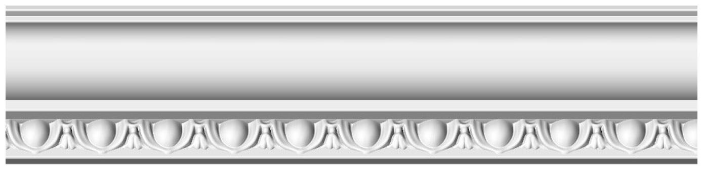 Плинтус потолочный GP-10, 78х71х2000 мм