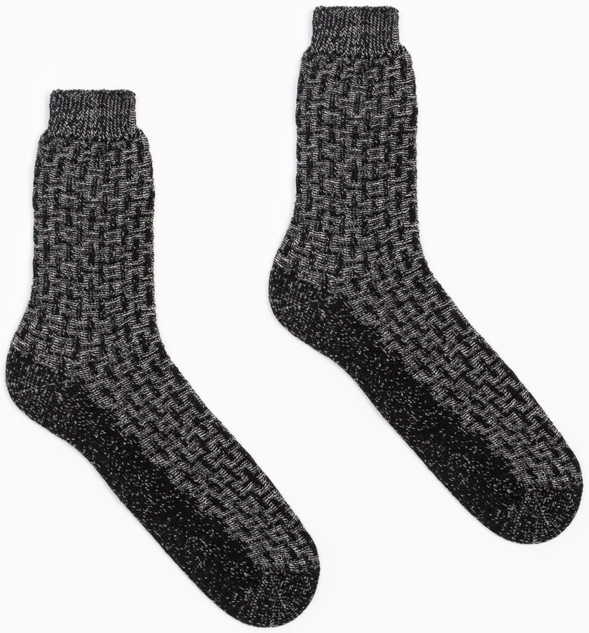 Носки мужские шерстяные, цвет чёрный, размер 29