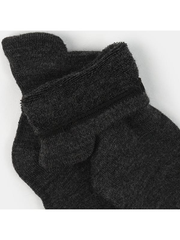 Носки мужские махровые, цвет тёмно-серый меланж, размер 27-29