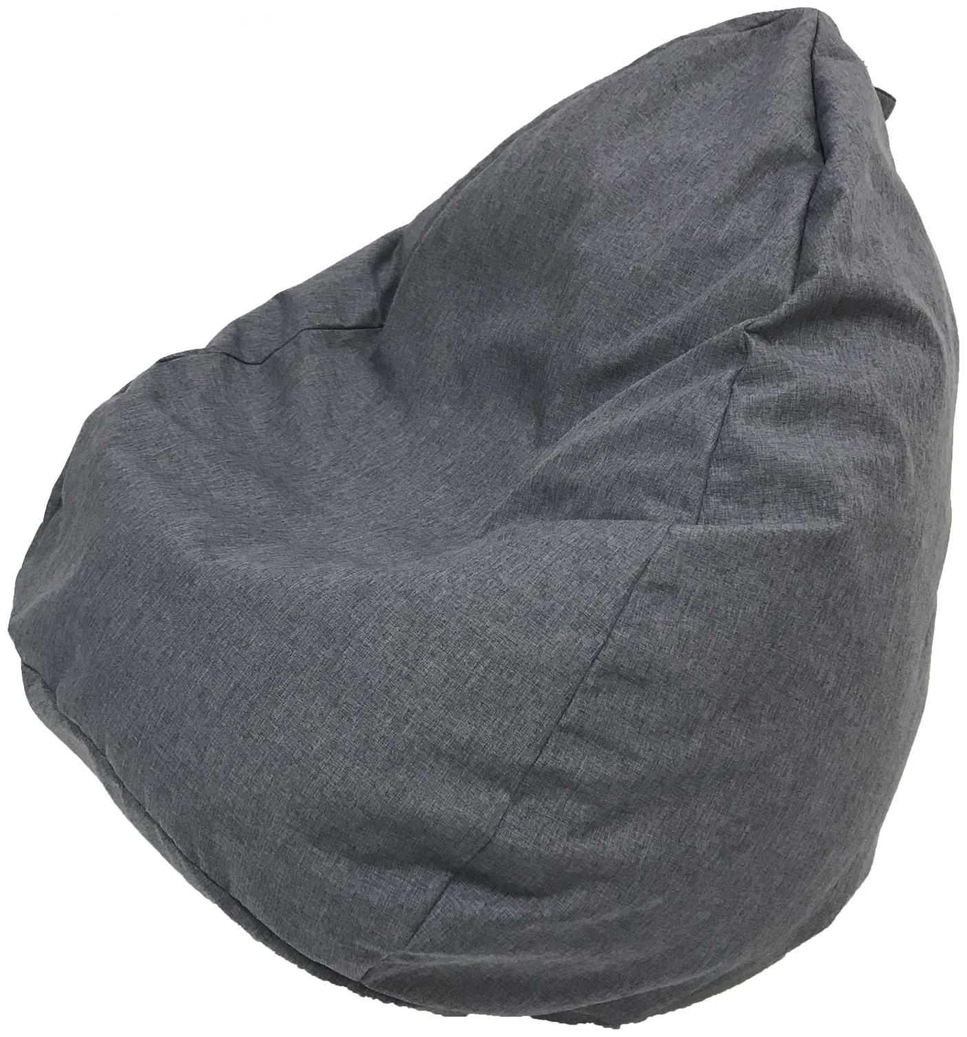 Кресло-мешок «Юниор», ширина 75 см, высота 100 см, цвет серый, рогожка