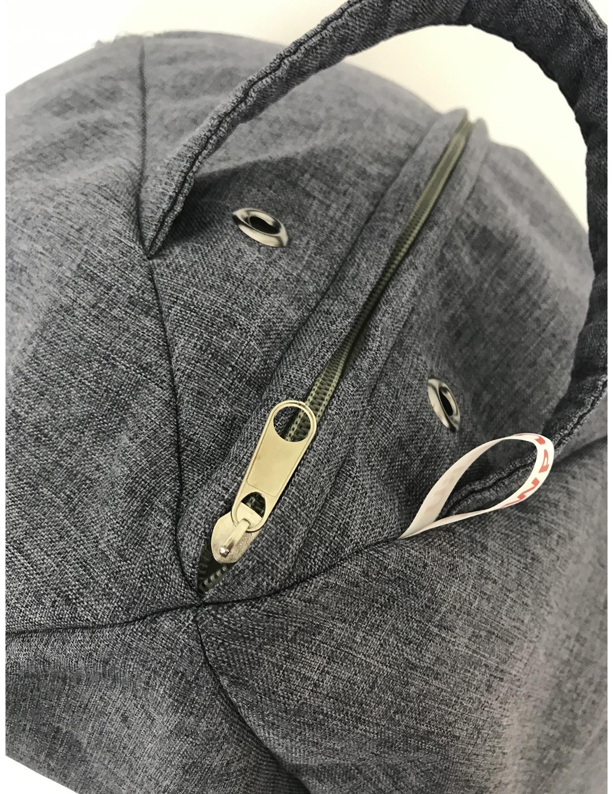 Кресло-мешок «Юниор», ширина 75 см, высота 100 см, цвет серый, рогожка