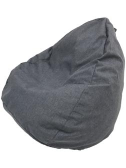 Кресло-мешок «Юниор», ширина 75 см, высота 100 см, цвет серый, рогожка