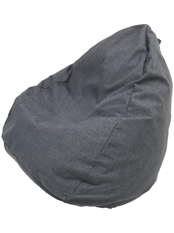 Кресло-мешок «Юниор», ширина 75 см, высота 100 см, цвет серый, рогожка