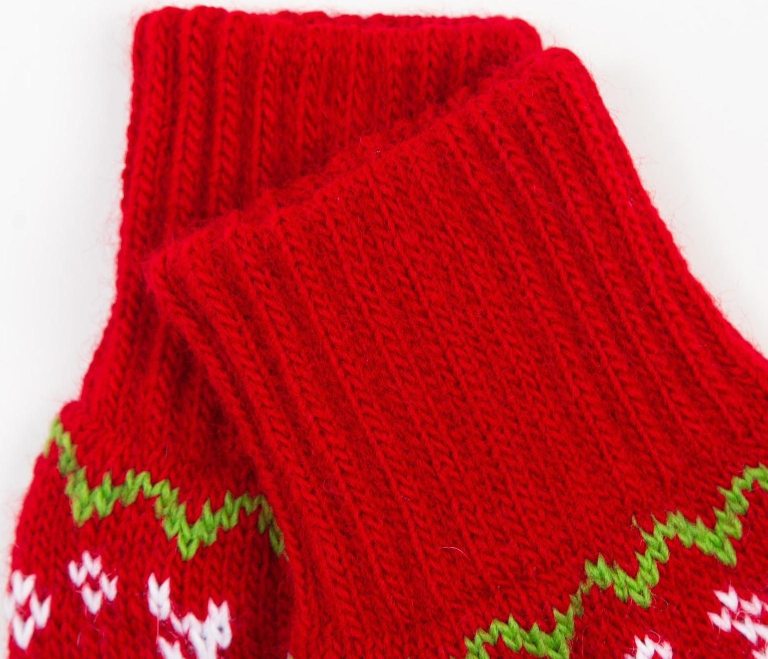 Носки женские шерстяные, цвет красный, размер 23-25